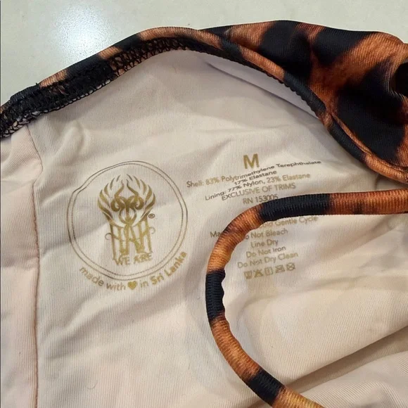 Leopard Print Halter Bikini Top and High-Waist Bottom - Tan - Picture 4 of 7